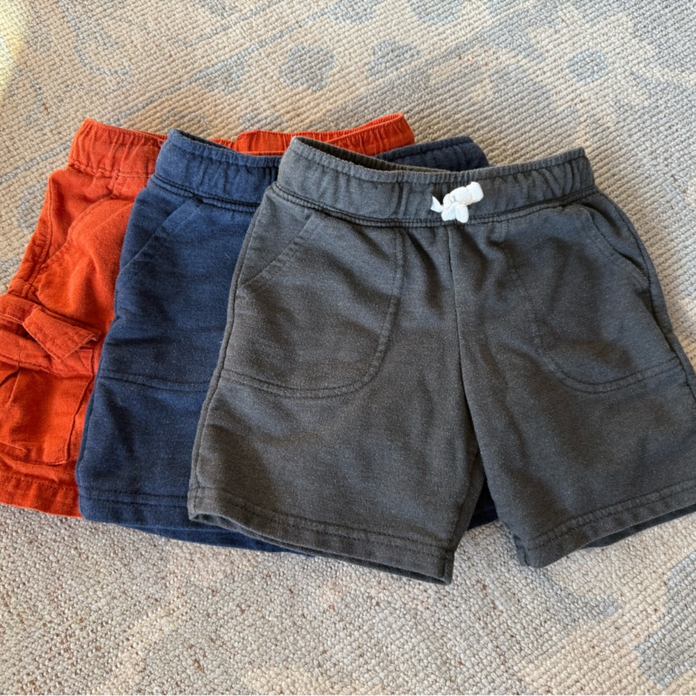 3 Pairs Boys Cat & Jack Cotton Shorts - Size 4T